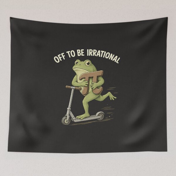Item preview, Funny Pi Day Shirt, Off To Be Irrational Math T-Shirt, Funny Mathematics Teacher Gift, Cute Science Frog Graphic Tee, Geeky Math Pun designed and sold by greatmar1.