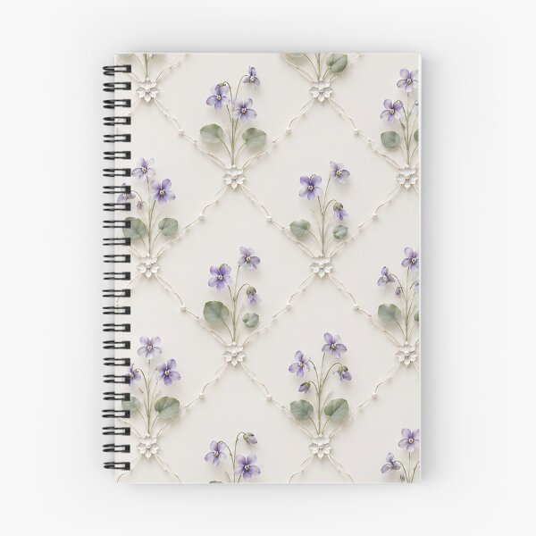 Item preview, Soft Purple Flower Diamond Lattice Pattern designed and sold by IntelliMindDesigns.