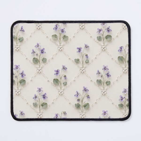 Item preview, Soft Purple Flower Diamond Lattice Pattern designed and sold by IntelliMindDesigns.