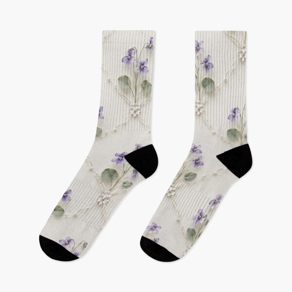 Item preview, Soft Purple Flower Diamond Lattice Pattern designed and sold by IntelliMindDesigns.