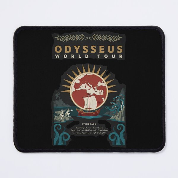 Item preview, Odysseus World Tour Literary Joke for Ancient Greek Mythology Fans designed and sold by Redgiant87x.