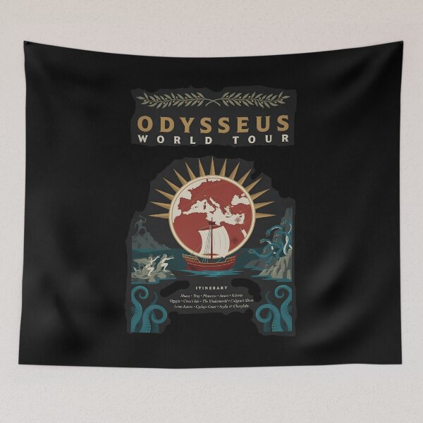 Item preview, Odysseus World Tour Literary Joke for Ancient Greek Mythology Fans designed and sold by Redgiant87x.
