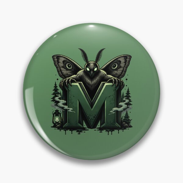 Item preview, Letter M Mothman Initial Art | Cryptid Alphabet Design designed and sold by VectorJoy.
