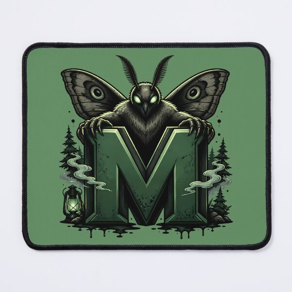 Item preview, Letter M Mothman Initial Art | Cryptid Alphabet Design designed and sold by VectorJoy.