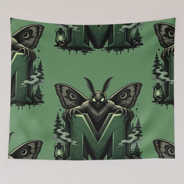 Item preview, Letter M Mothman Initial Art | Cryptid Alphabet Design designed and sold by VectorJoy.