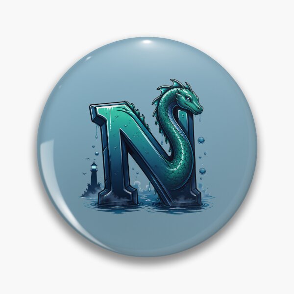 Item preview, Letter N Nessie Initial Art | Loch Ness Monster Alphabet Design designed and sold by VectorJoy.
