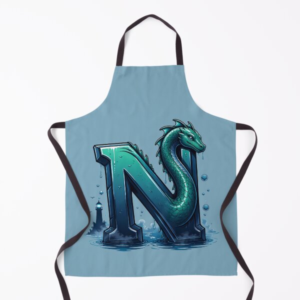 Item preview, Letter N Nessie Initial Art | Loch Ness Monster Alphabet Design designed and sold by VectorJoy.