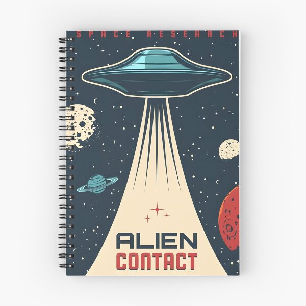 Item preview, Alien Contact Retro UFO Space Research Vintage Sci Fi designed and sold by HalvorLoraine.