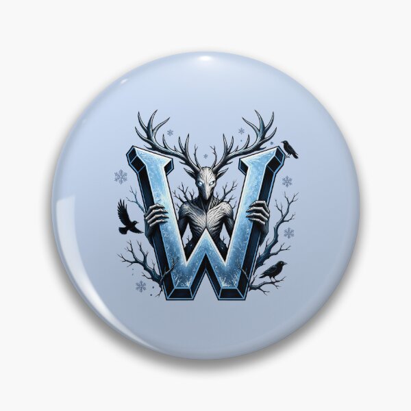 Item preview, Letter W Werewolf Initial Art | Gothic Alphabet Design designed and sold by VectorJoy.