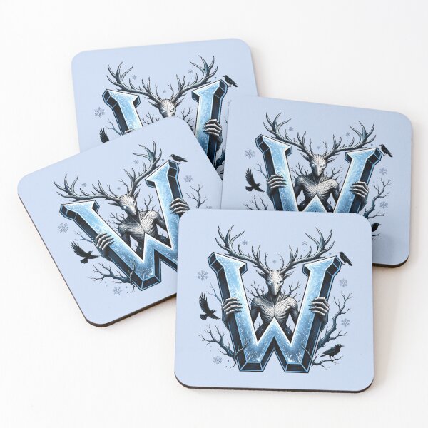 Item preview, Letter W Werewolf Initial Art | Gothic Alphabet Design designed and sold by VectorJoy.