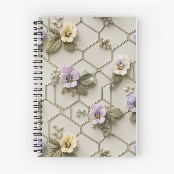 Item preview, Purple Yellow Floral Geometric Lattice Pattern designed and sold by IntelliMindDesigns.