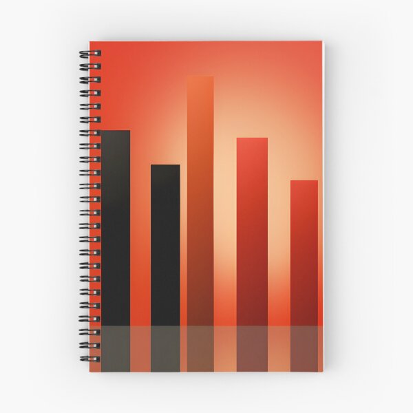 Item preview, Orange and Black Abstract Bar Graph – Minimalist Geometric Data Visualization Wall Art designed and sold by GutyzDesignsES.