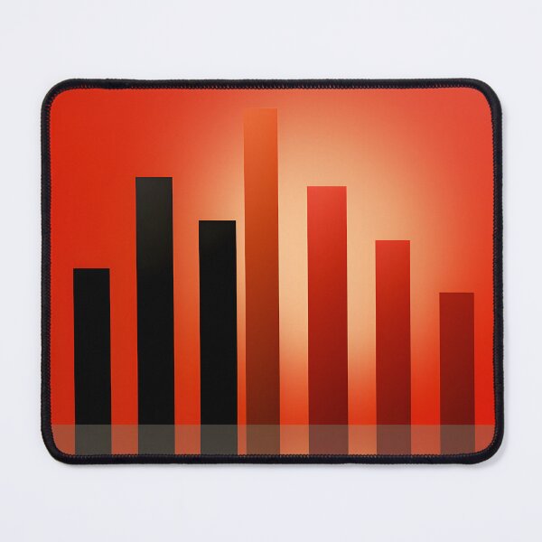 Item preview, Orange and Black Abstract Bar Graph – Minimalist Geometric Data Visualization Wall Art designed and sold by GutyzDesignsES.
