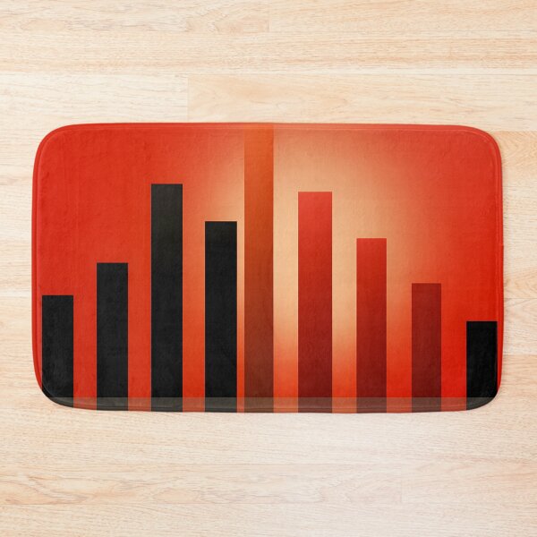 Item preview, Orange and Black Abstract Bar Graph – Minimalist Geometric Data Visualization Wall Art designed and sold by GutyzDesignsES.