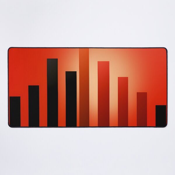 Item preview, Orange and Black Abstract Bar Graph – Minimalist Geometric Data Visualization Wall Art designed and sold by GutyzDesignsES.