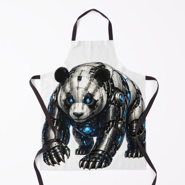 Item preview, Steel Panda – Cybernetic Iron Guardian | Premium Mech Wildlife Art designed and sold by SteelCoat Studio.