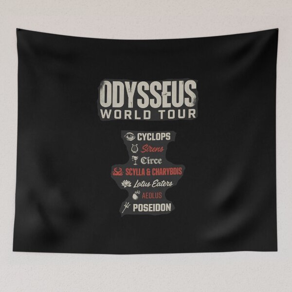 Item preview, Odysseus World Tour Retro Mythology Travel Poster designed and sold by Redgiant87x.