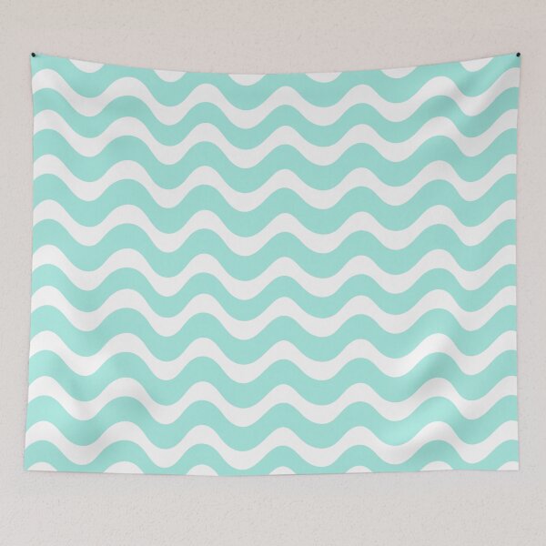 Item preview, Sea green wave pattern  designed and sold by Pattern Petals.