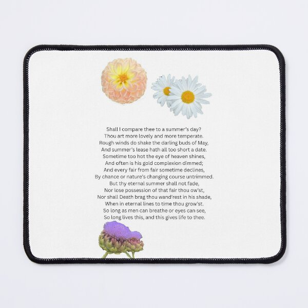 Item preview, Shall I Compare Thee to a Summer's Day Shakespeare Sonnet designed and sold by ForestedDesigns.