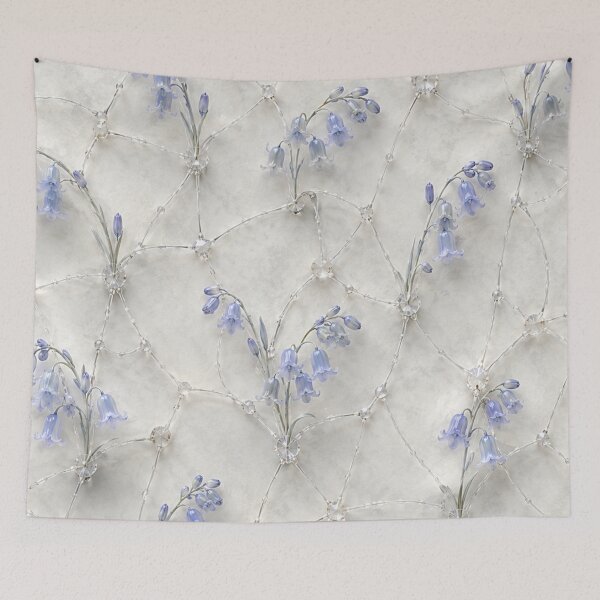 Item preview, Soft Blue Forget-Me-Not Geometric Pattern designed and sold by IntelliMindDesigns.