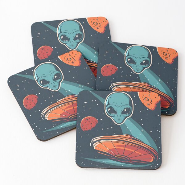 Item preview, Alien Life Retro UFO Vintage Sci Fi Space designed and sold by HalvorLoraine.