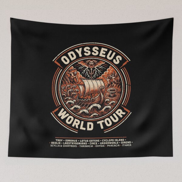 Item preview, Odysseus World Tour Ancient Greek Epic Adventure Humor designed and sold by Redgiant87x.