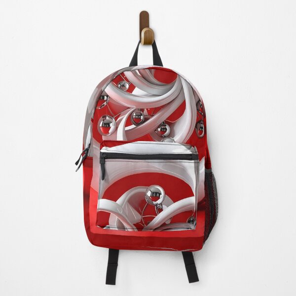 Item preview, Abstract Spiral Structure in Red and White designed and sold by Vicky Brago-Mitchell®.