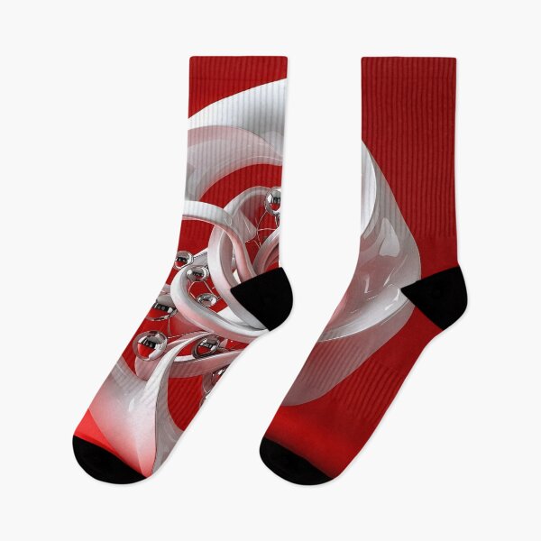 Item preview, Abstract Spiral Structure in Red and White designed and sold by Vicky Brago-Mitchell®.