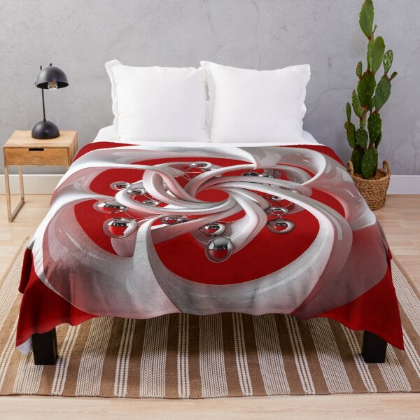 Item preview, Abstract Spiral Structure in Red and White designed and sold by Vicky Brago-Mitchell®.