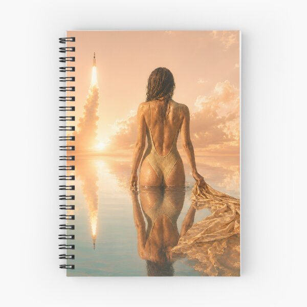Item preview, The Long Way Up Dawn Sea Rocket Launch Painting designed and sold by danielstirling.