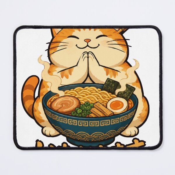 Item preview, Itadakimasu Ramen Cat Cute Anime Noodle Lover designed and sold by danielstirling.