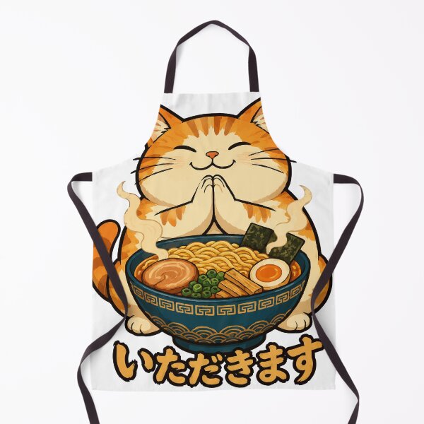 Item preview, Itadakimasu Ramen Cat Cute Anime Noodle Lover designed and sold by danielstirling.
