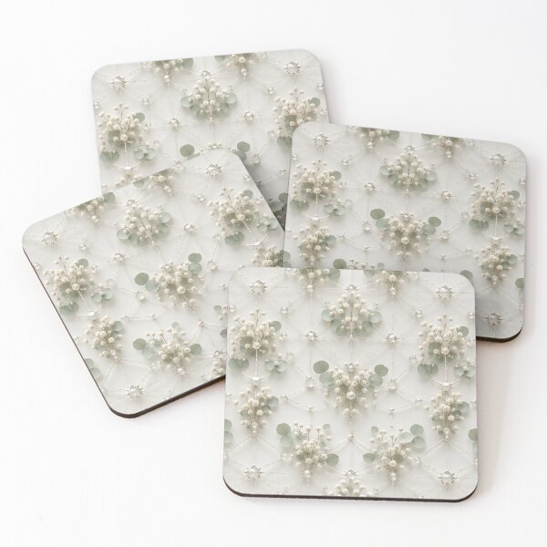 Item preview, Soft Green Pearl Berry Geometric Pattern designed and sold by IntelliMindDesigns.