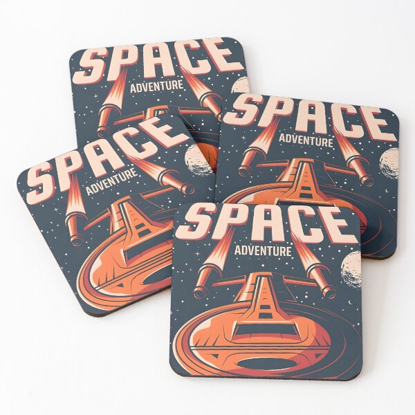 Item preview, Space Adventure Explore the Galaxy Vintage Retro Sci Fi Poster designed and sold by HalvorLoraine.