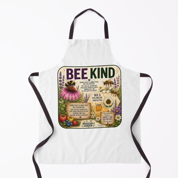 Item preview, Bee Kind | Protect Pollinators | Bumble Bees & Honey Bees Educational Garden Art designed and sold by Whiskered Garden Studio.