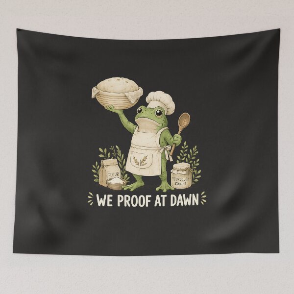 Item preview, We Proof At Dawn Sourdough Shirt, Funny Frog Meme Bread Baking Tee, Sourdough Starter Baking Lover TShirt, Gift for Baker designed and sold by greatmar1.