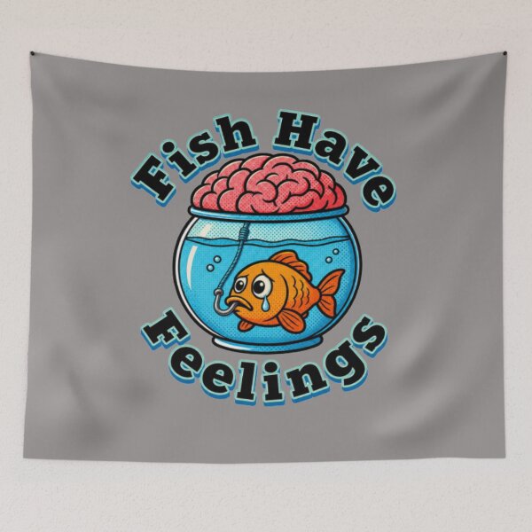 Item preview, Fish Have Feelings Anti Fishing designed and sold by darametzgerart.