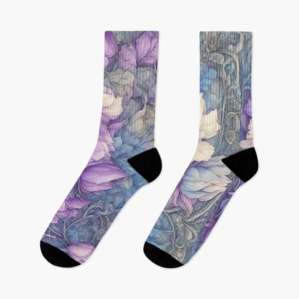 Item preview, A Delicate Bouquet of Purple and Cream designed and sold by LaRoach Digital Arts.