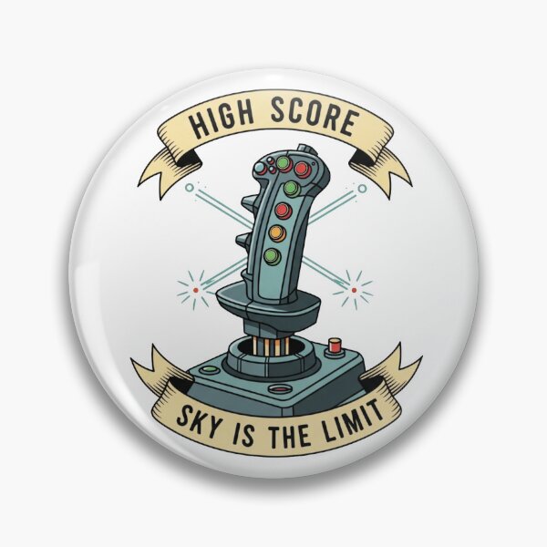 Item preview, High Score Sky Is The Limit Flight Simulator Joystick Tattoo designed and sold by Dzblack.