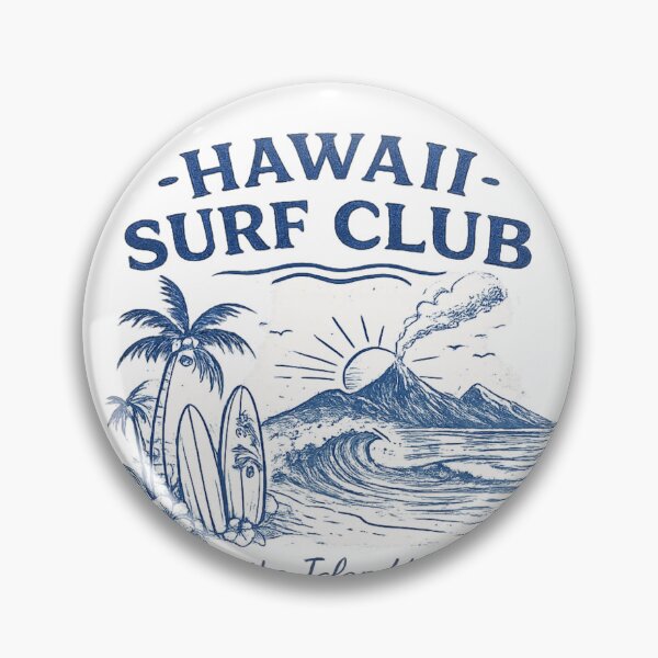Item preview, Club de Surf de Hawái – Boceto de Isla Vintage | Diseño de Surf Tropical designed and sold by oatsupspace.