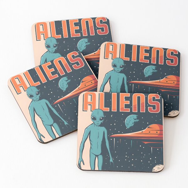 Item preview, space aliens ufo space poster designed and sold by HalvorLoraine.