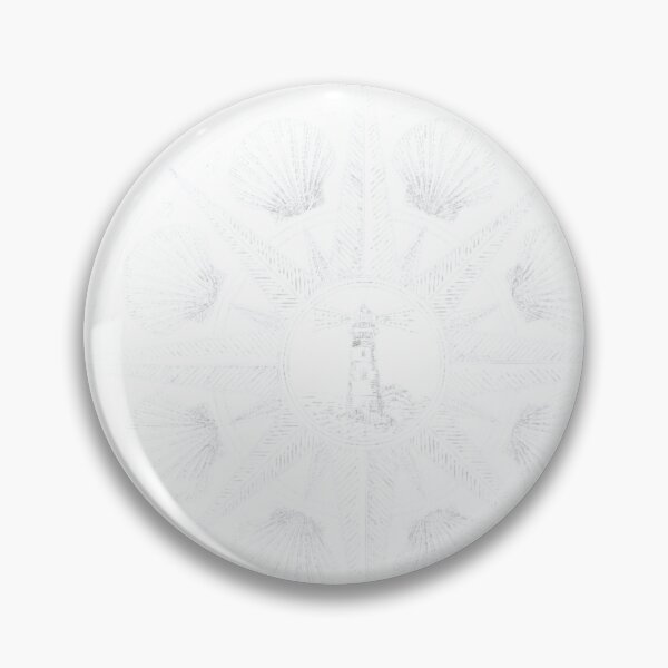 Item preview, Vintage Nautical Compass Lighthouse Seashell Line Art designed and sold by ZENVIRART.