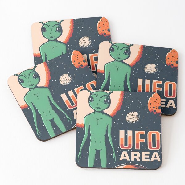 Item preview, UFO Area Extraterrestrial Life Alien Vintage Space Poster designed and sold by HalvorLoraine.