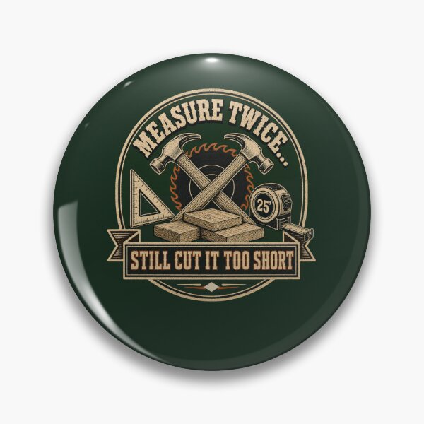 Item preview, Measure Twice... Still Cut It Too Short Carpenter  designed and sold by freshwear design.
