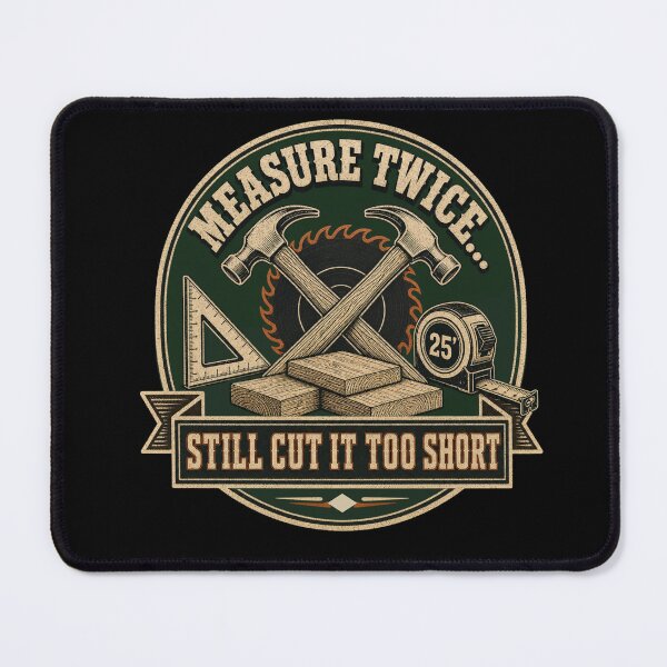 Item preview, Measure Twice... Still Cut It Too Short Carpenter designed and sold by freshwear design.