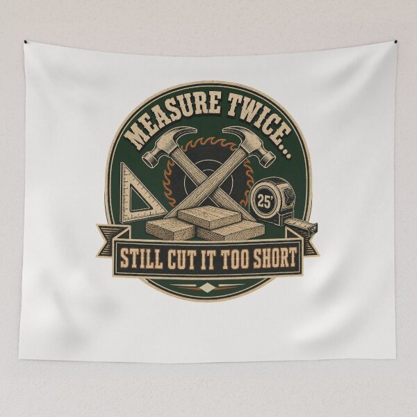 Item preview, Measure Twice... Still Cut It Too Short Carpenter  designed and sold by freshwear design.