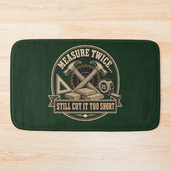 Item preview, Measure Twice... Still Cut It Too Short Carpenter  designed and sold by freshwear design.