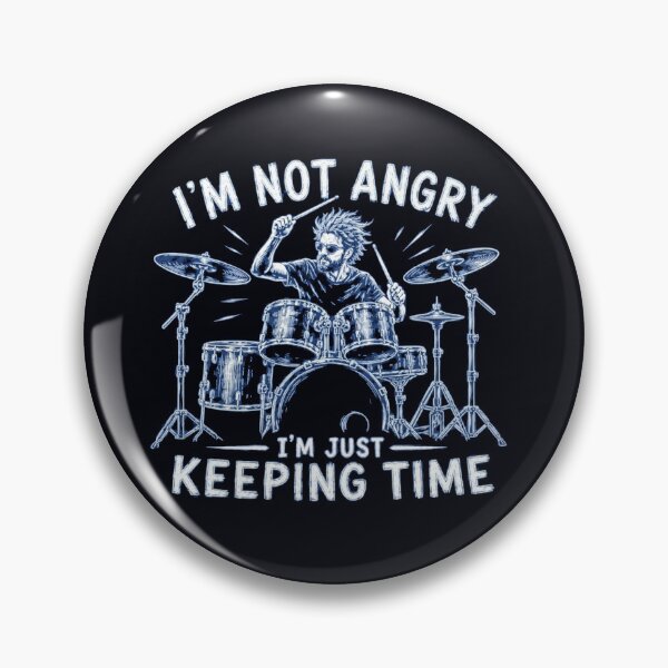 Item preview, I'm Not Angry I'm Just Keeping Time Funny Drummer Retro Art designed and sold by Evelashop.