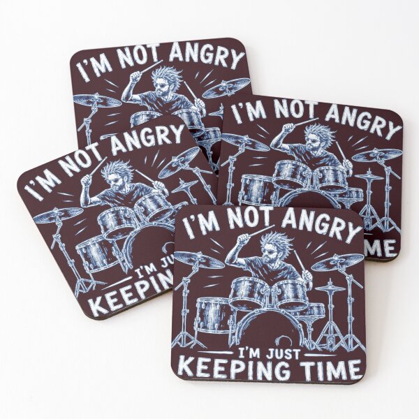 Item preview, I'm Not Angry I'm Just Keeping Time Funny Drummer Retro Art designed and sold by Evelashop.