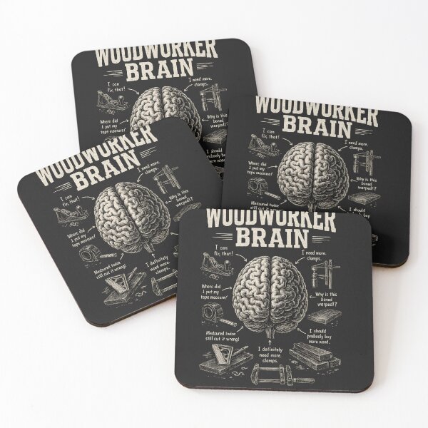 Item preview, Woodworker Brain Original Shirt, Funny Carpenter Workshop Tee, Woodworking Gift for Men designed and sold by greatmar1.